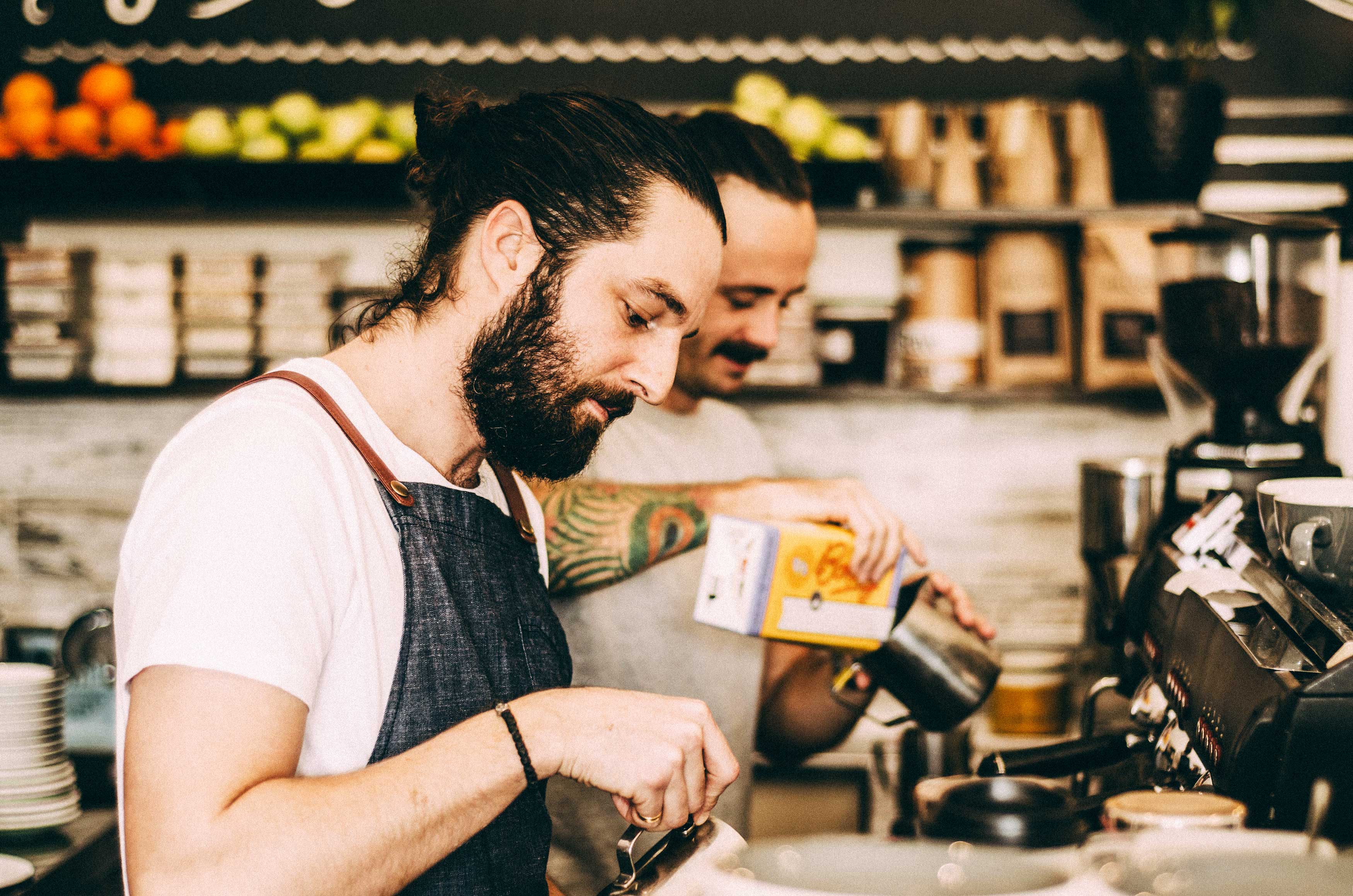 Native Cafe coffee in the making